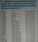 Sanyo RM-632B Universal